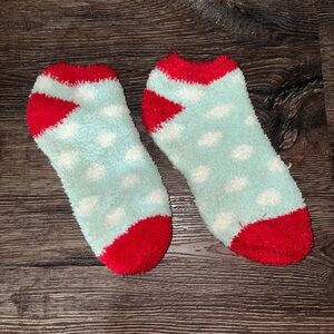 Cozy Red and White Polka Dot Socks
